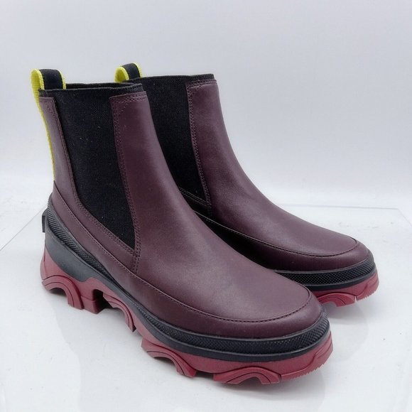 Sorel Brex Waterproof Platform Heel Chelsea Boot Bootie Chocolate US 9.5 - Picture 3 of 12